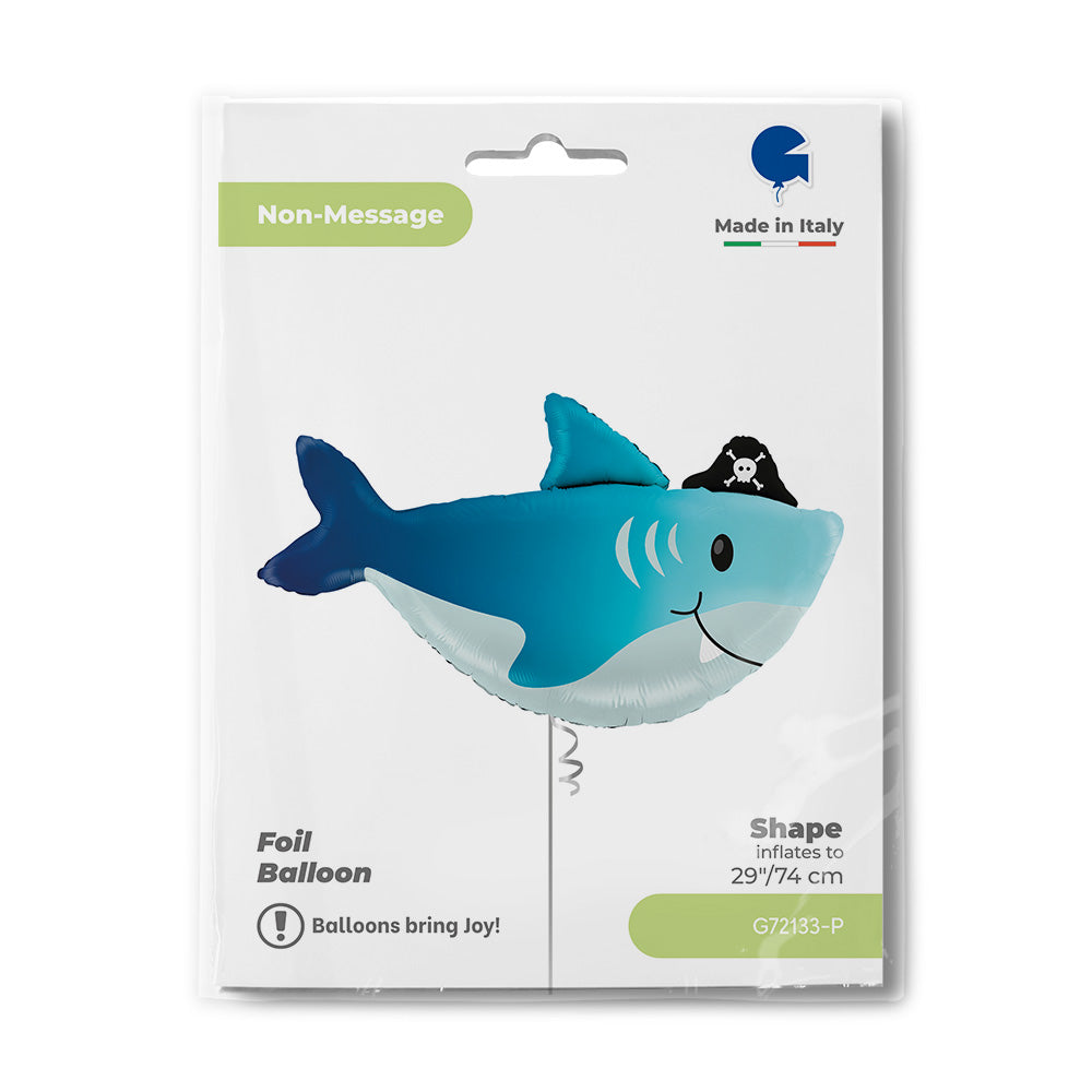 Foil Balloon Shark Pirate 74x42 cm Grabo