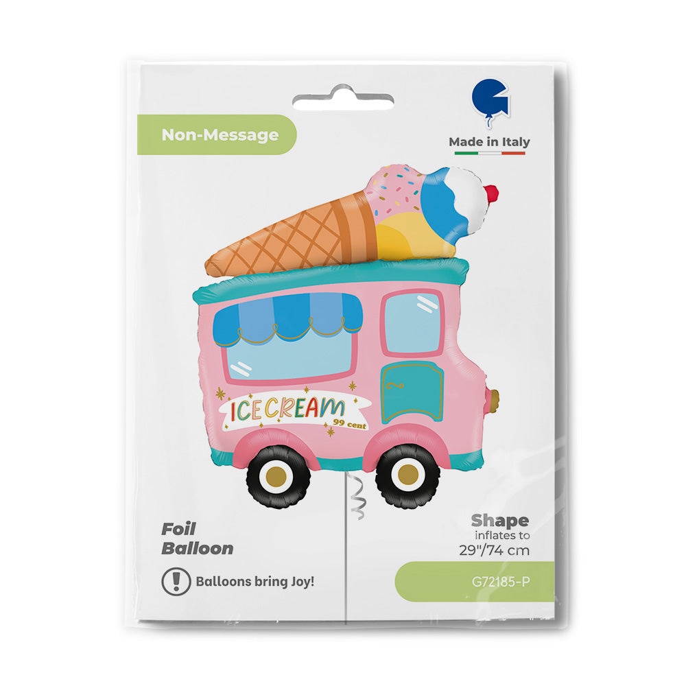 Foil Balloon Ice Cream Truck, 29" / 74 cm Grabo