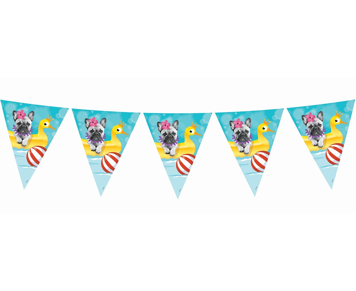 Flag banner Hawaii Party, plastic, 360 cm, 11 flags Godan