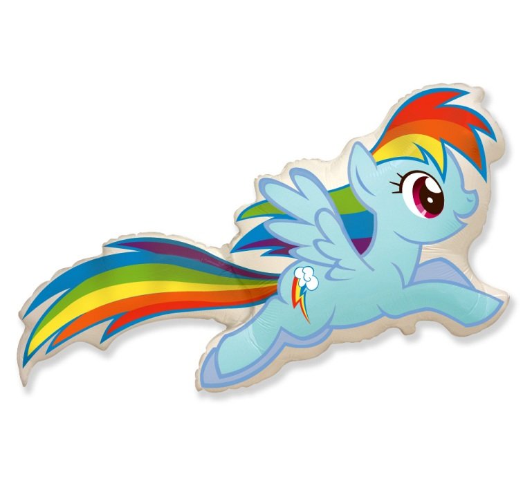 Rainbow Dash foil balloon – jumbo 53×102 cm My Little Pony party decor
