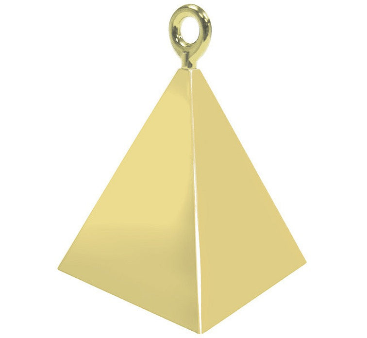 Balloon weight Pyramid, gold, 9.5 cm, 110 g, 1 pcs Godan