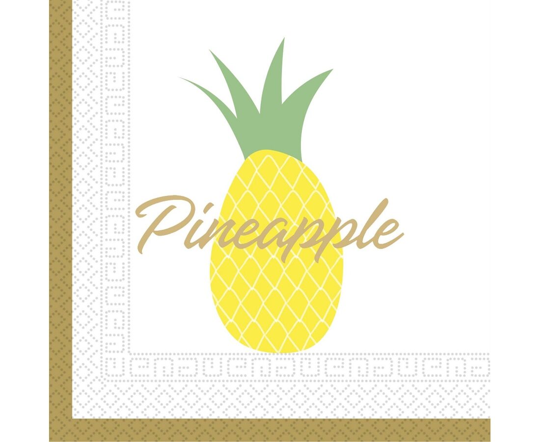 Paper napkins Pineapple, 33x33 cm, 20 pcs Godan