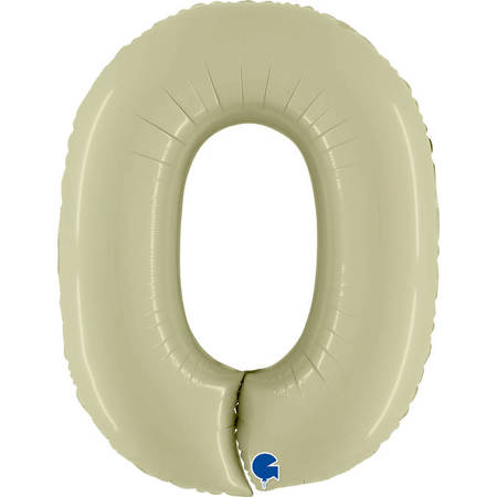 Foil Balloon Number "0", 102 cm, olive Grabo