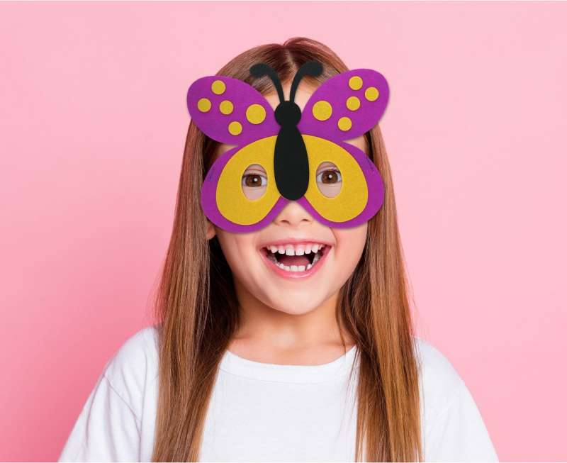 Felt mask Butterfly, 19x12 cm Godan