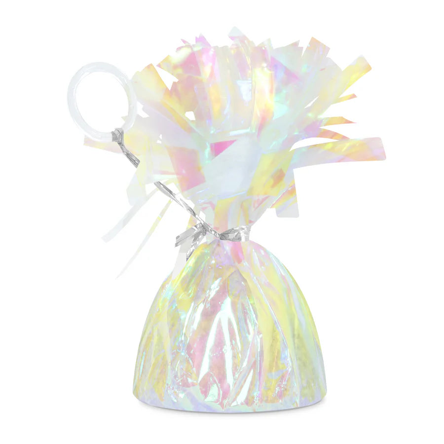 Peso para globos, holográfico, 12 cm, 140 g, 1 unidad