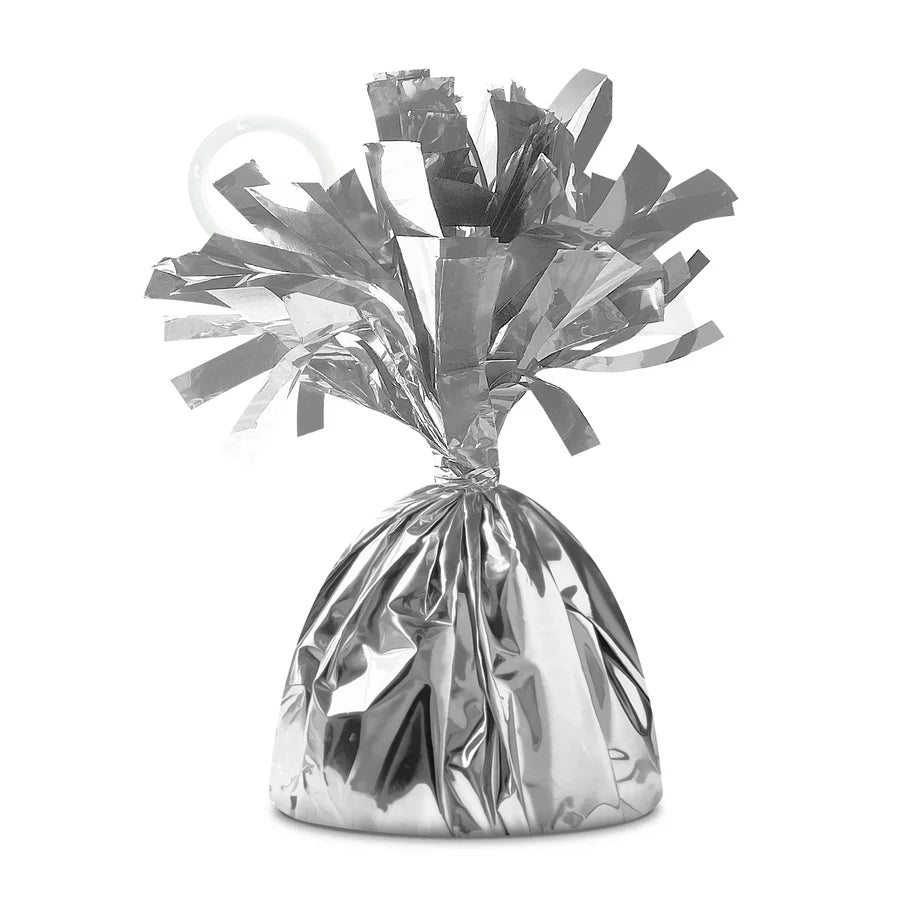 Peso para globos, plateado, 12 cm, 140 g, 1 unidad