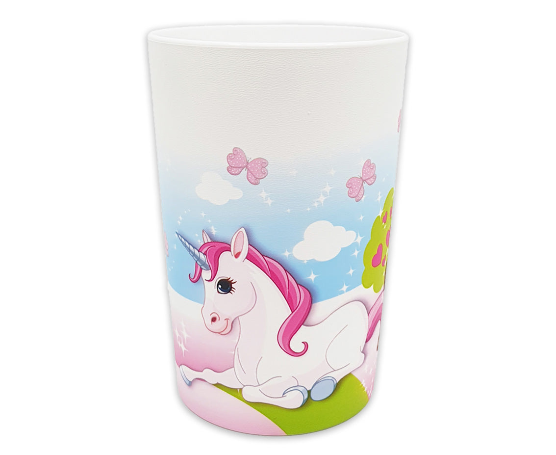 Plastic cups Unicorn and Castle, 230 ml, 2 pcs (reusable) Godan