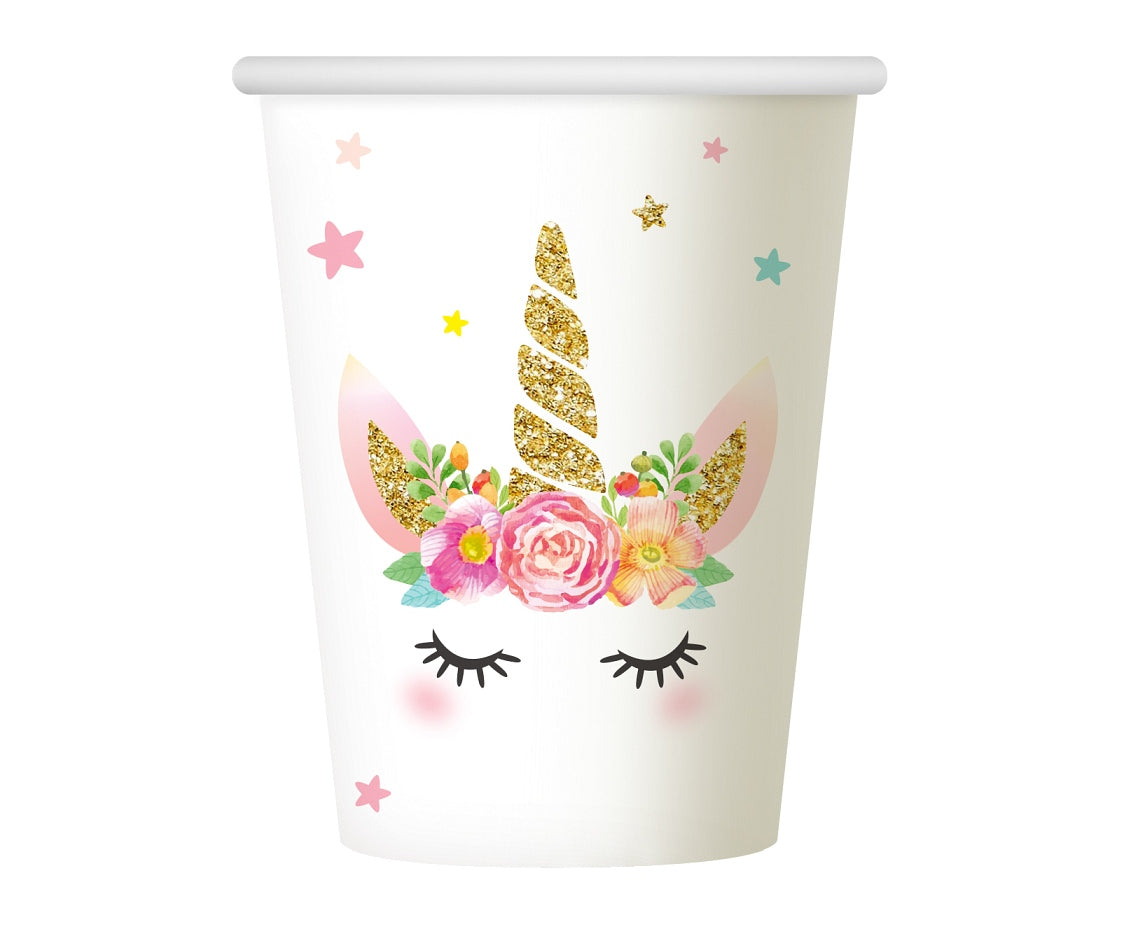 Unicorn paper cups, 266 ml, 6 pcs Godan