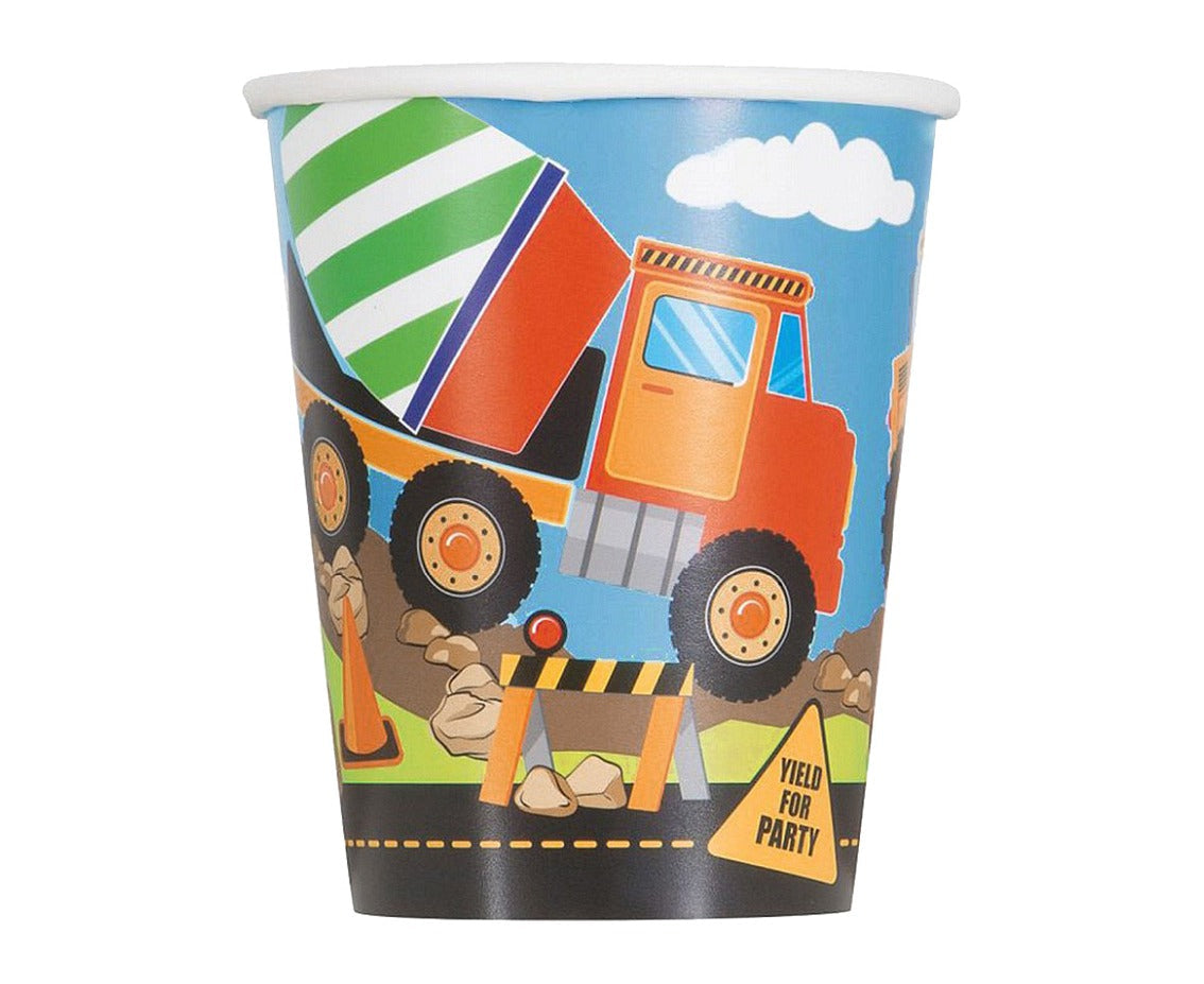 Paper cups "Construction field", 266 ml, 8 pcs Unique