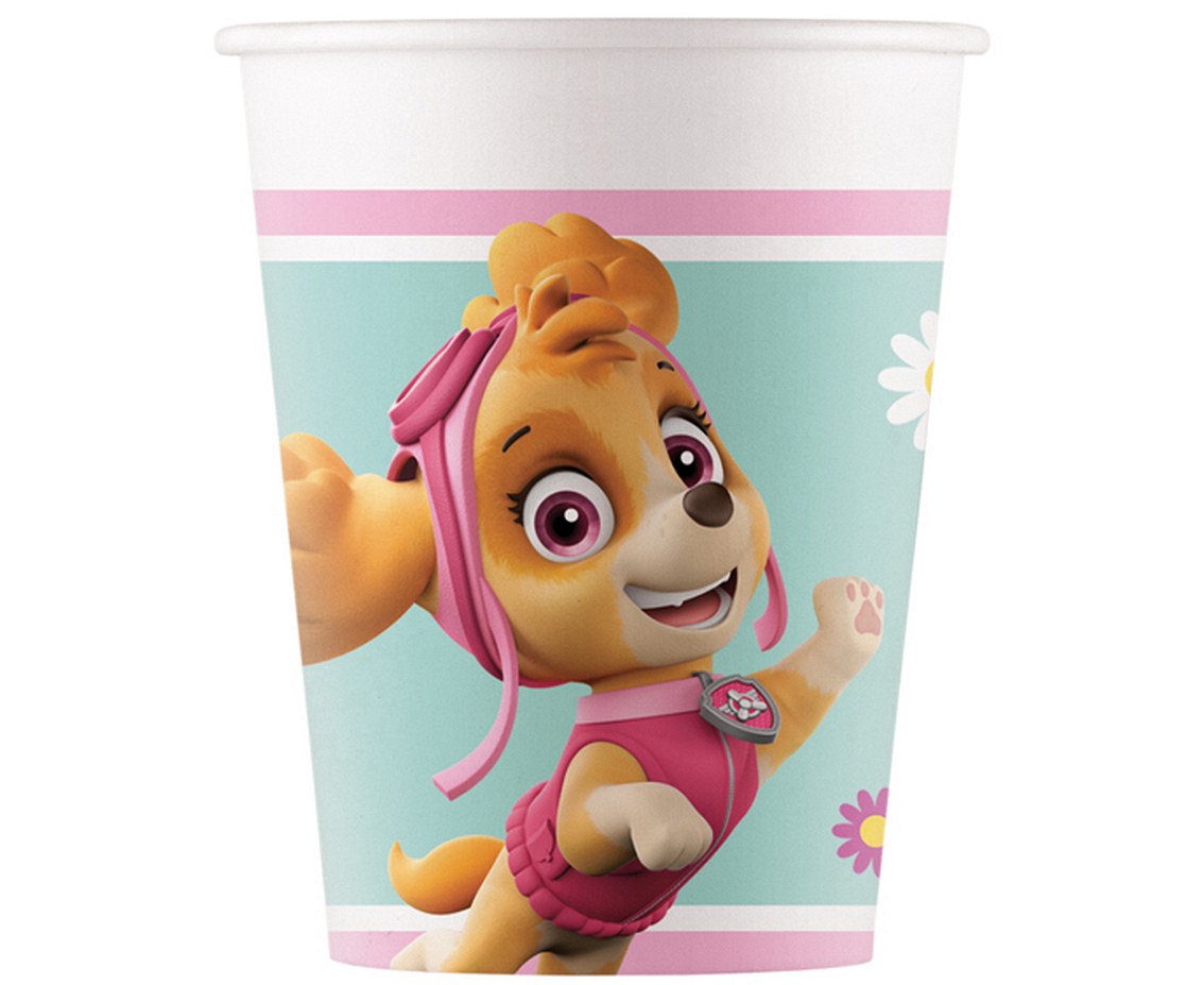 Paper cups Paw Patrol Skye & Everest, 200 ml, 8 pcs PROCOS