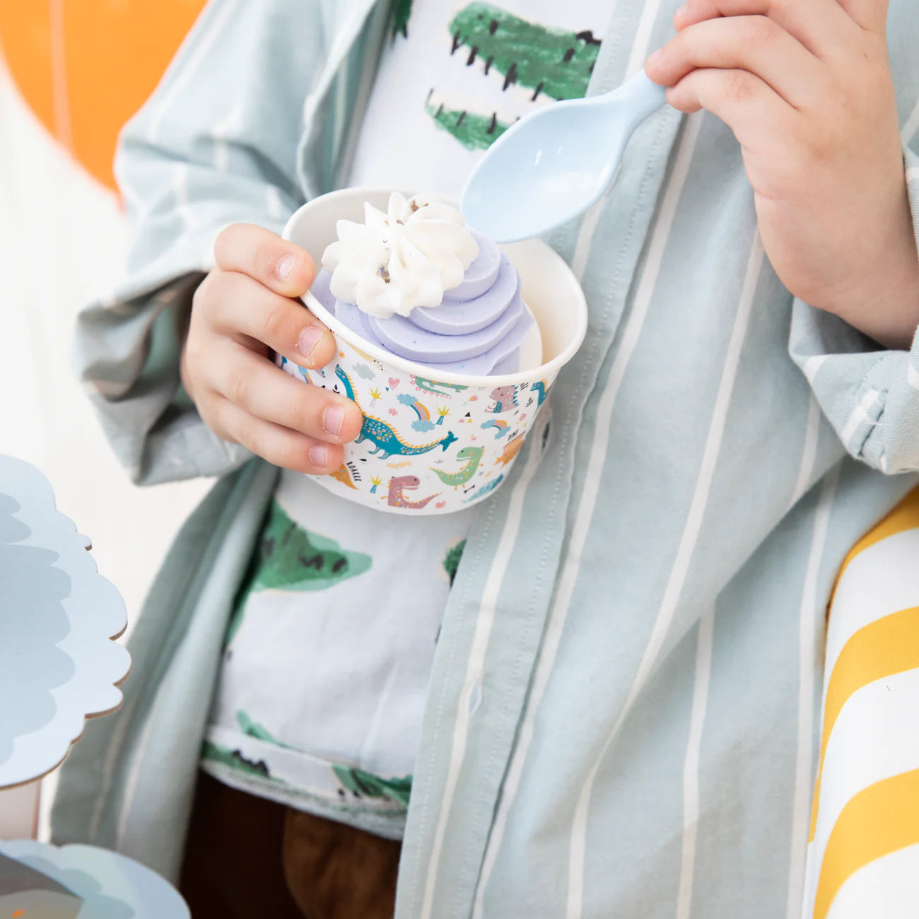 Ice cream cup "Dinosaurs", 150 ml, 6 pcs PartyPal