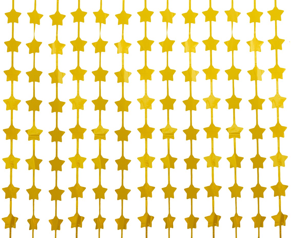 Party curtain Stars, gold, 100 x 200 cm Godan