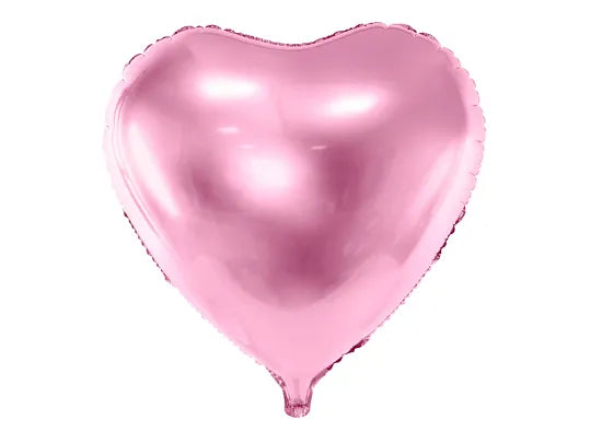 Globo de aluminio en forma de corazón, rosa claro, 18" / 45 cm