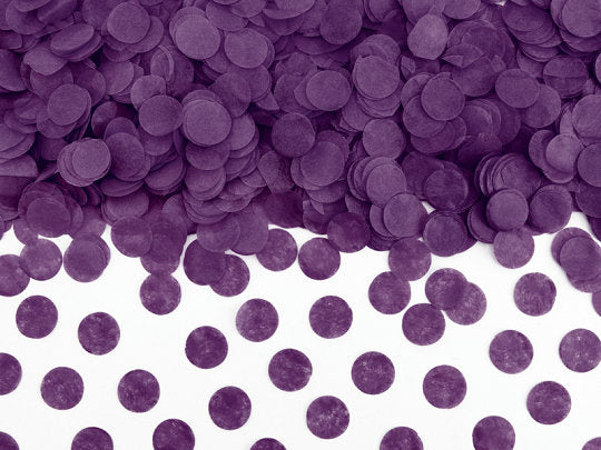 Círculos de confete, roxo, 1,6 cm, pacote de 15g