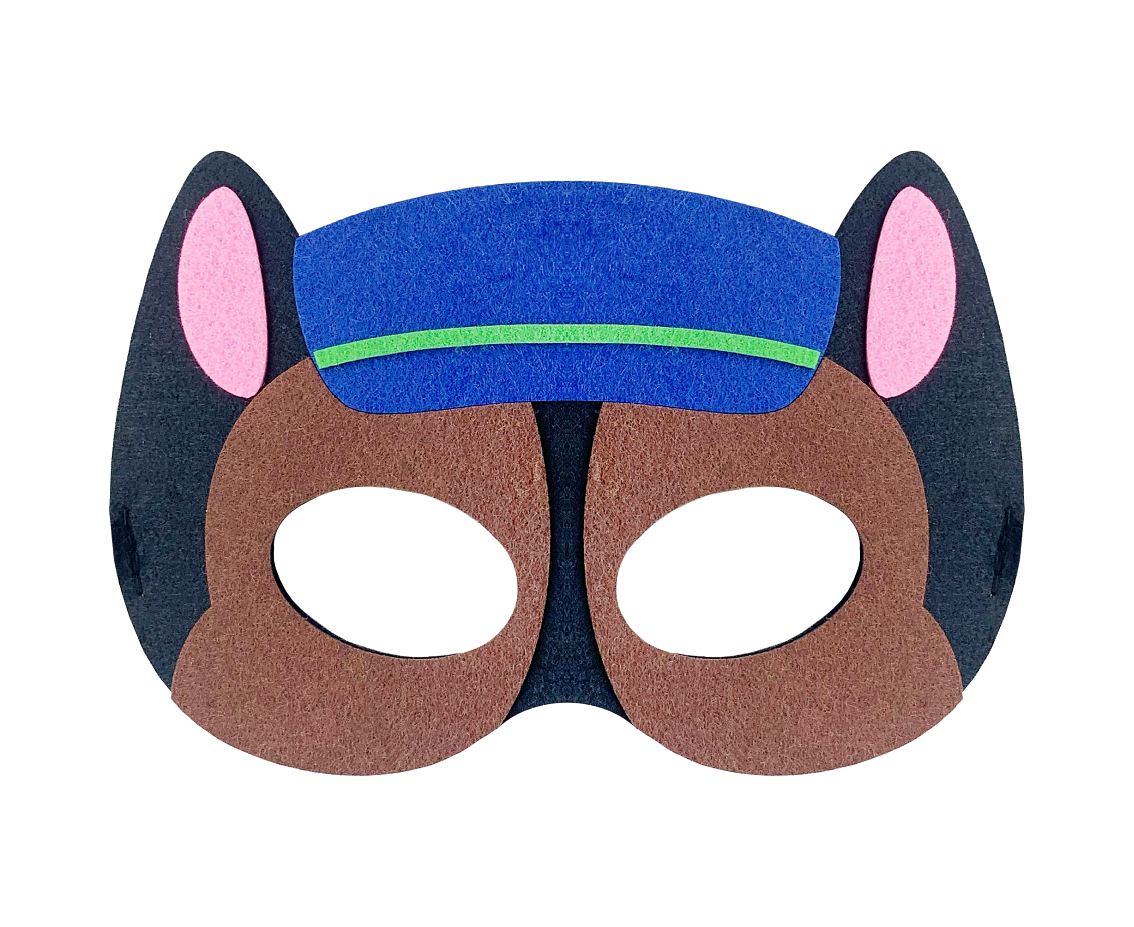 Felt mask Dog Brigade - Police Officer 2, size 18 x 12 cm Godan