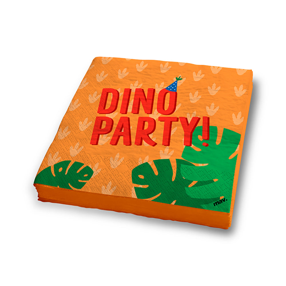 Paper napkins Dino Party, 33x33 cm, 20 pcs Maverick