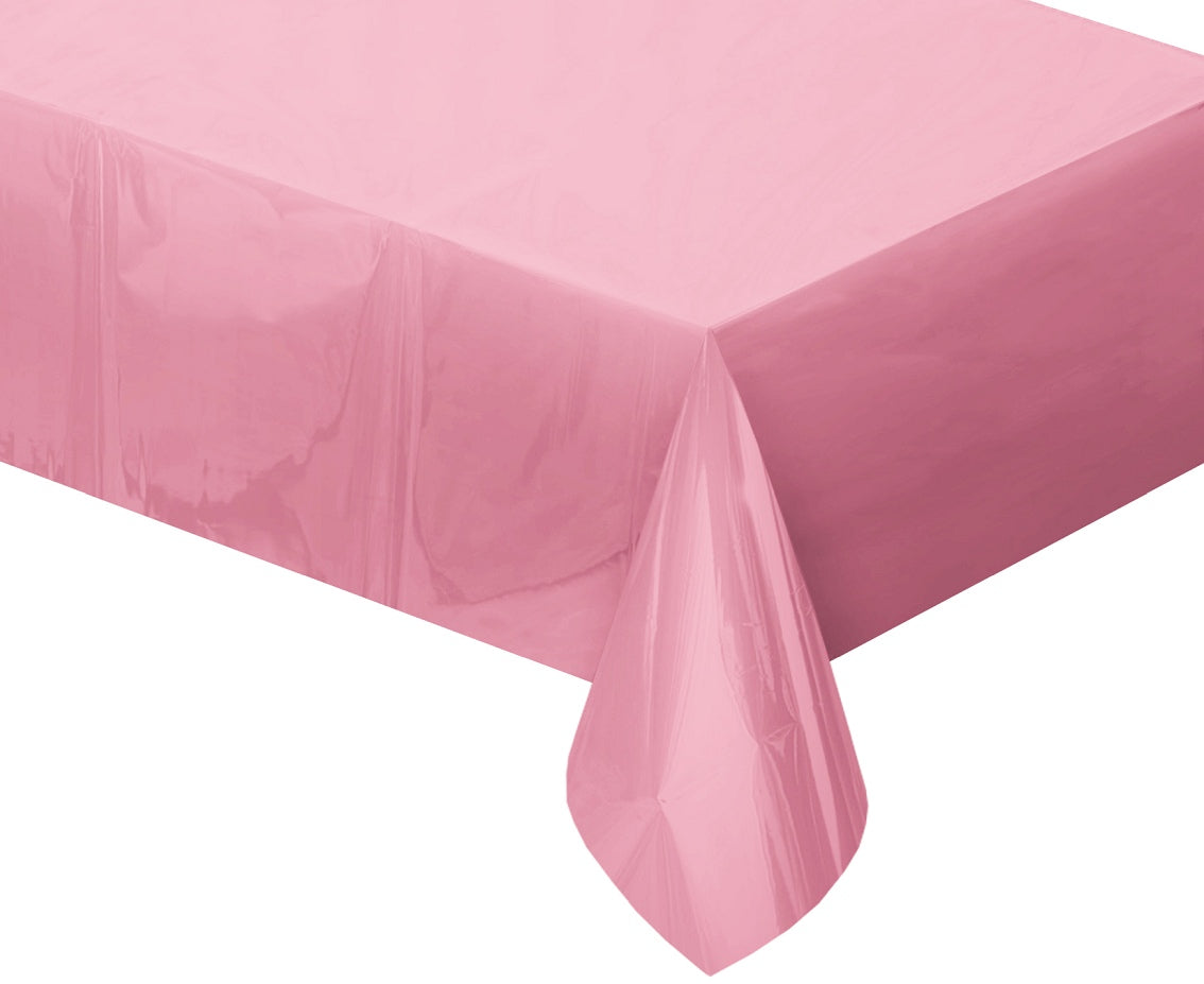 Table cover metallic pink, plastic, 137x183 cm Godan