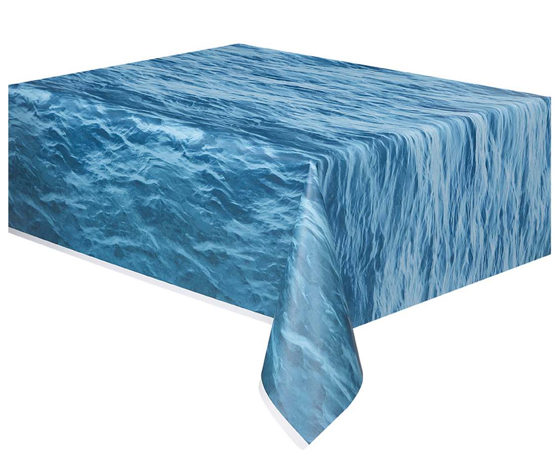 Table cover Ocean waves, plastic, 137 x 274 cm Unique