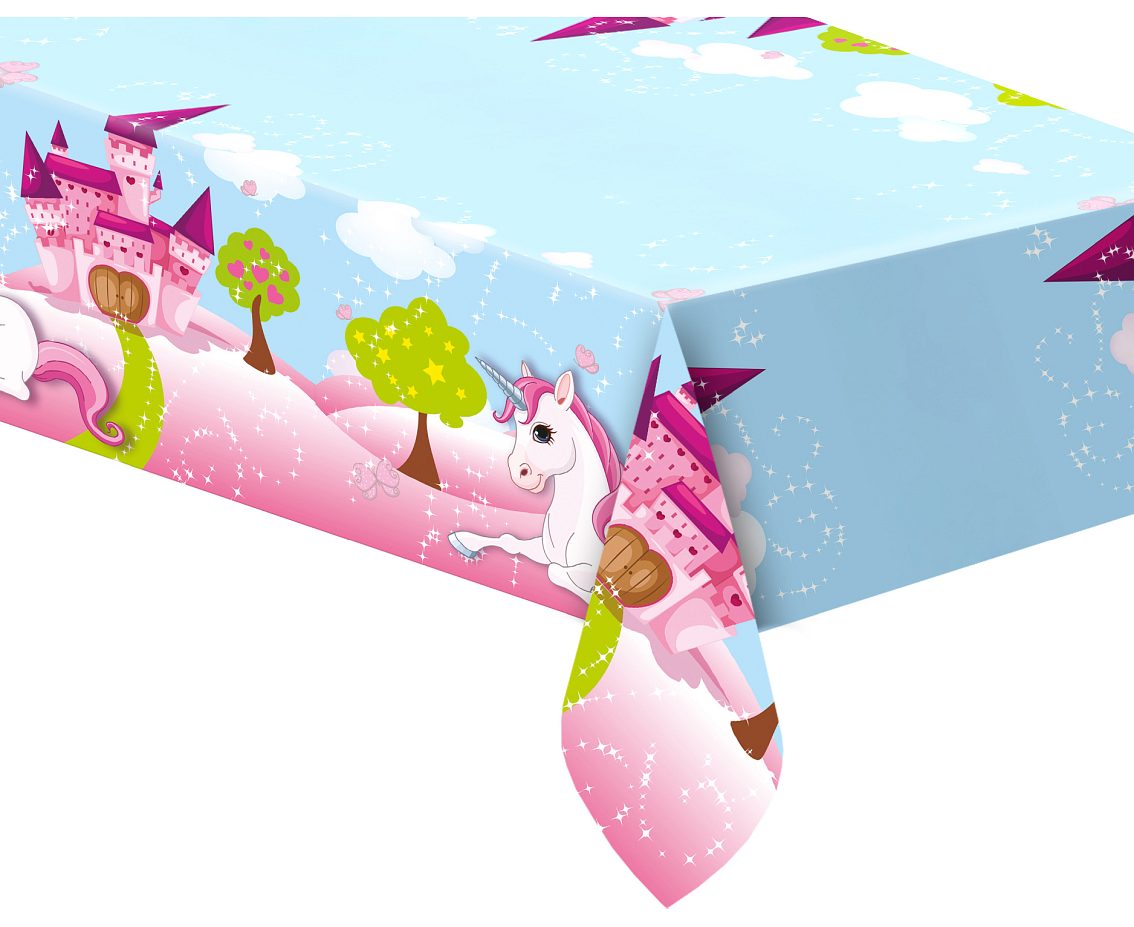 Table cover Unicorn and Castle, paper, 120x180 cm PROCOS