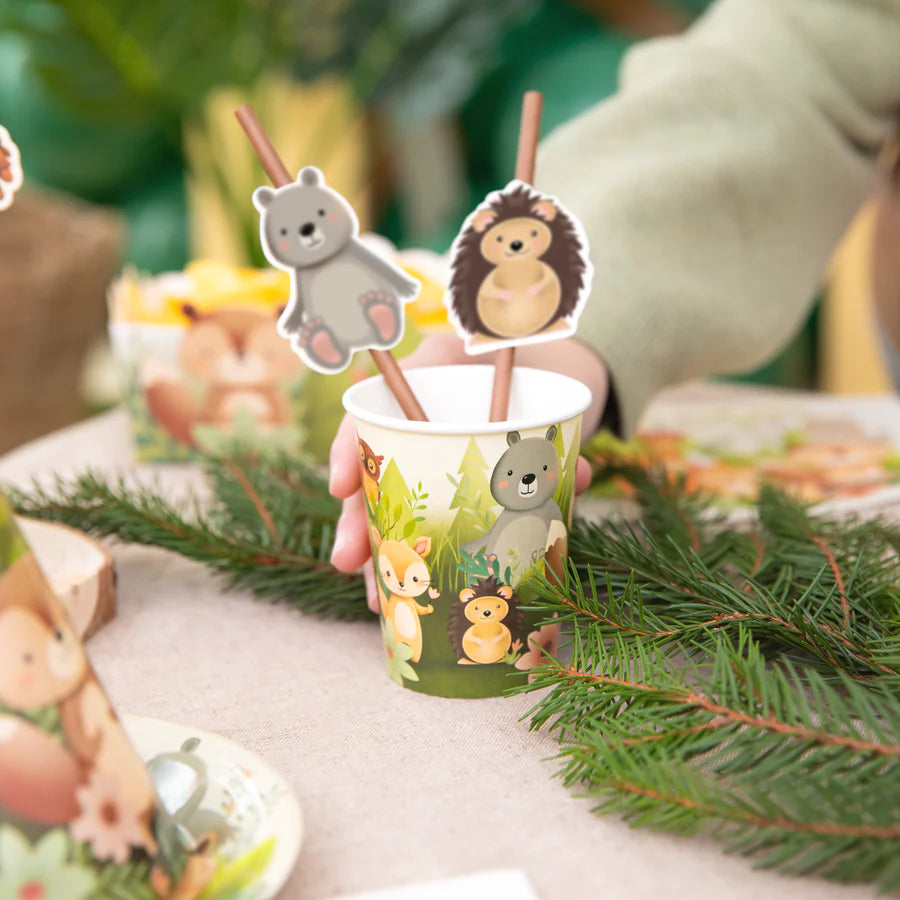 Paper cups "Forest friends", 220 ml, 6 pcs PartyPal