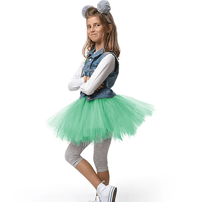 Tutu skirt, green, 80 x 34 cm Partydeco