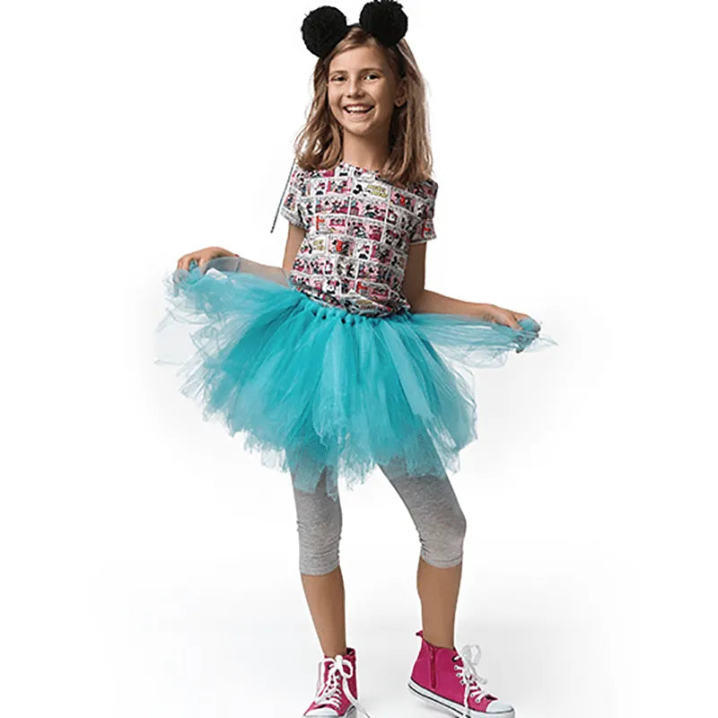 Tutu skirt, blue/ turquoise, 60 x 30 cm Partydeco