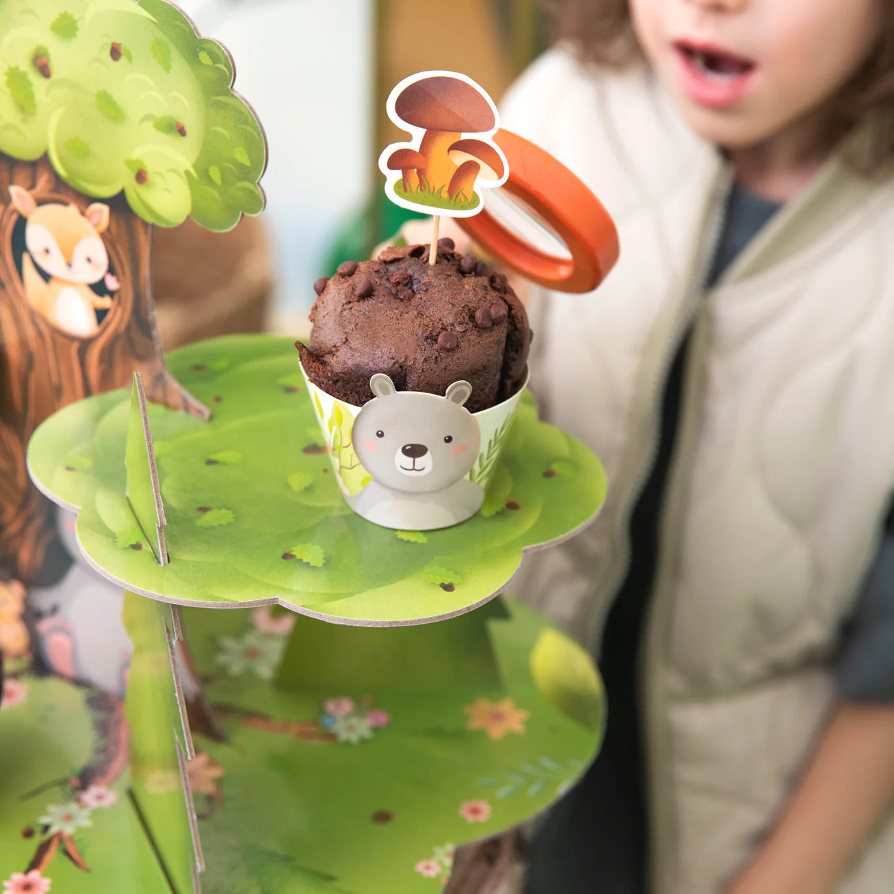 Cupcake toppers Forest friends, paper, 9 pcs. Partypal