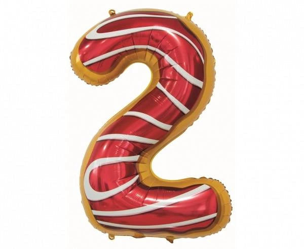 Foil Balloon Number ''2'', 78 cm, cookie Godan