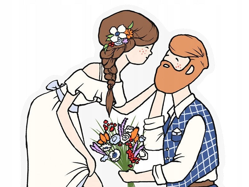 Adorno para tarta Marry Me, 7,3 - 23 cm, 10 elementos
