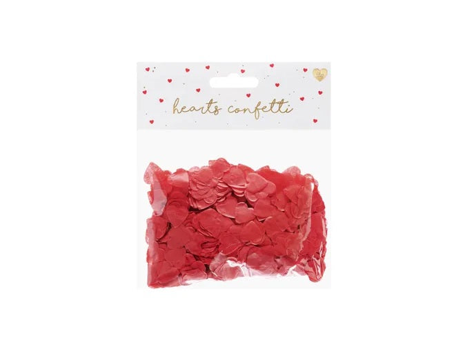 Confetti Hearts, 1,6x1,6 cm, red, 15g package Partydeco