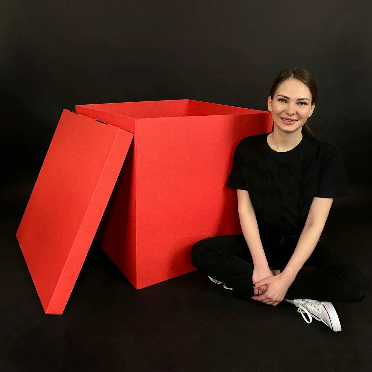 Paper Box for Balloons, 70x70 cm, White, 1 pcs