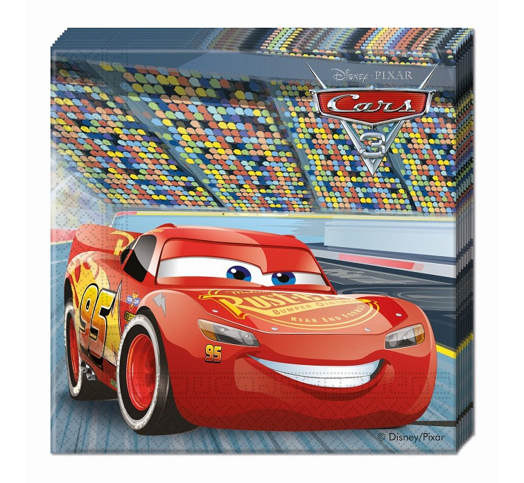 Paper napkins Cars 3, 33x33 cm, 20 pcs PROCOS