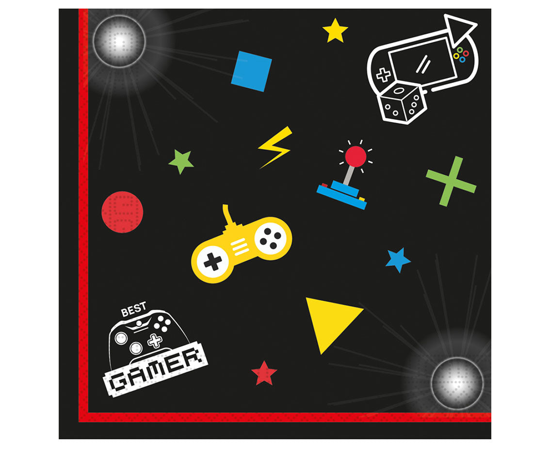 Paper napkins Gaming Party, 33x33 cm, 20 pcs PROCOS