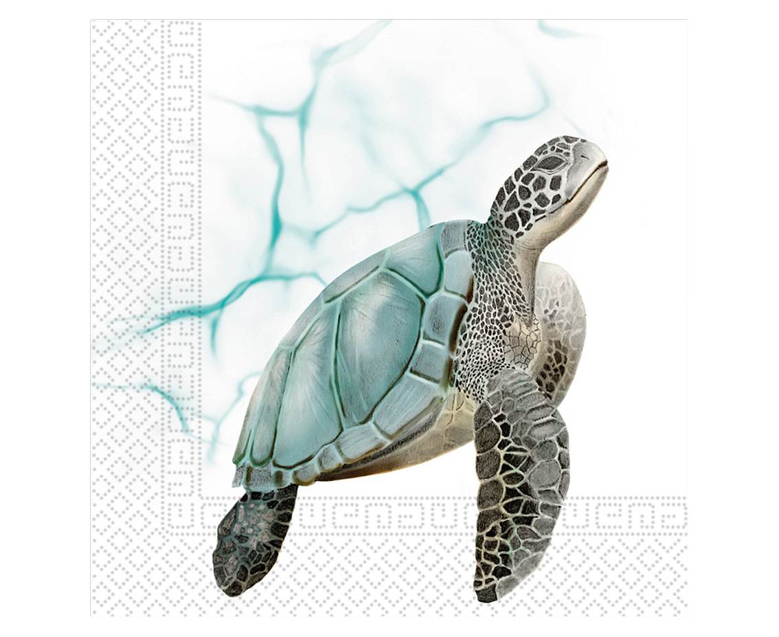 Paper napkins Sea Turle, 33x33 cm, 20 pcs PROCOS