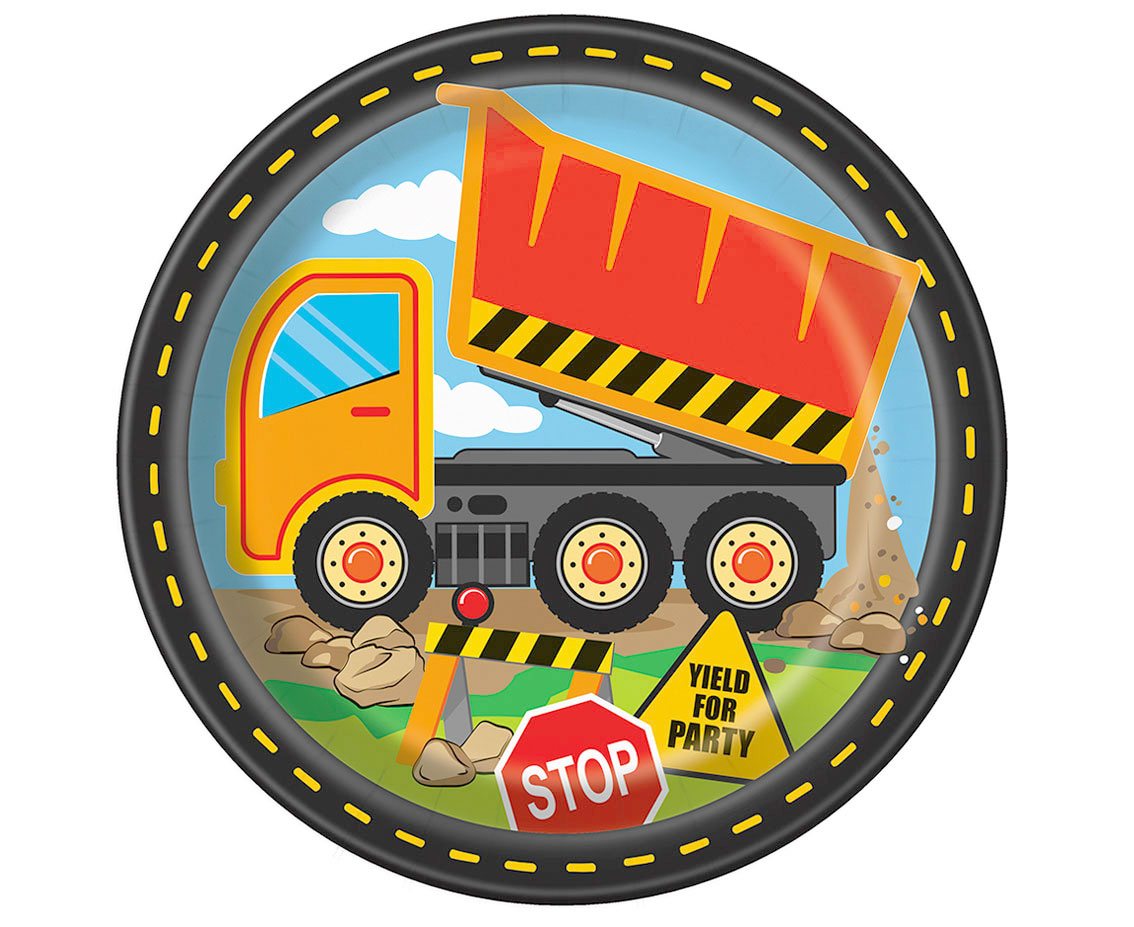 Paper plates "Construction field", 23 cm, 8 pcs Unique