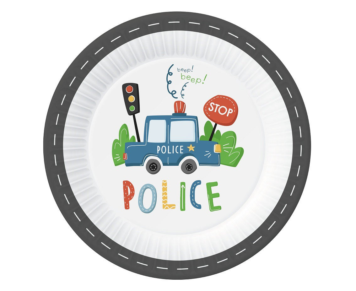 Paper plates Police, 23 cm, 6 pcs Godan