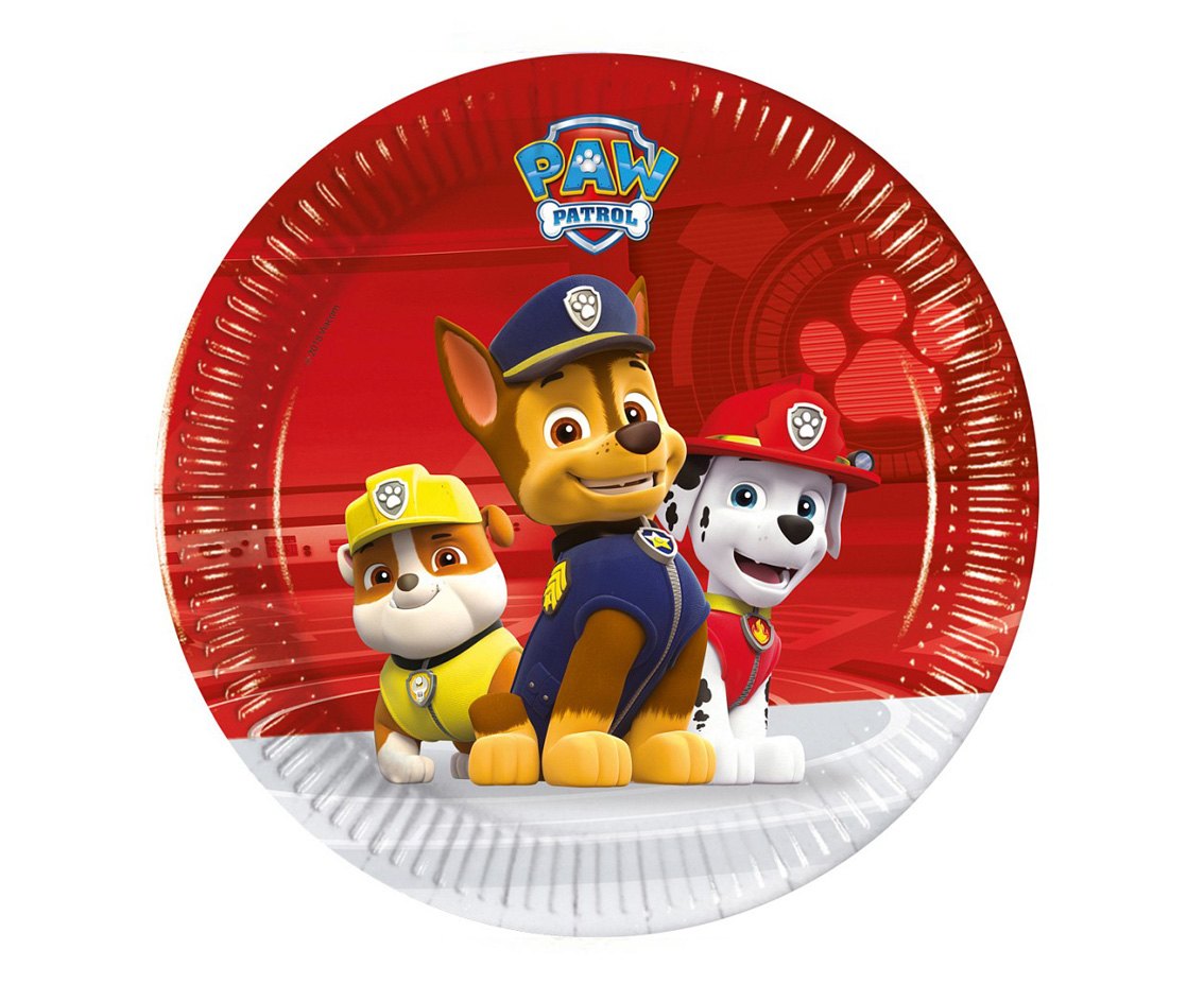 Paper plates Paw Patrol: Ready for Action, 20 cm, 8 pcs PROCOS