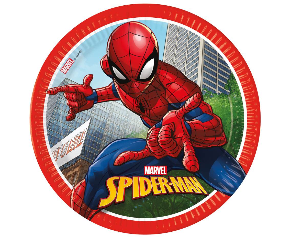 Paper plates Spider Man Crime Fighter, 23 cm, 8 pcs. PROCOS