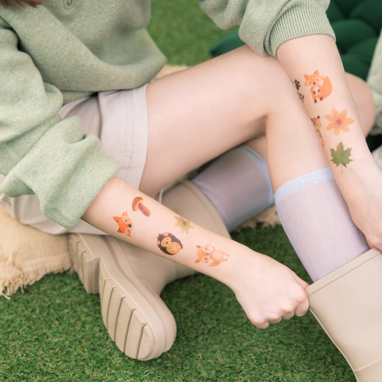 Temporary tattoos Forest friends 20 pcs. set PartyPal