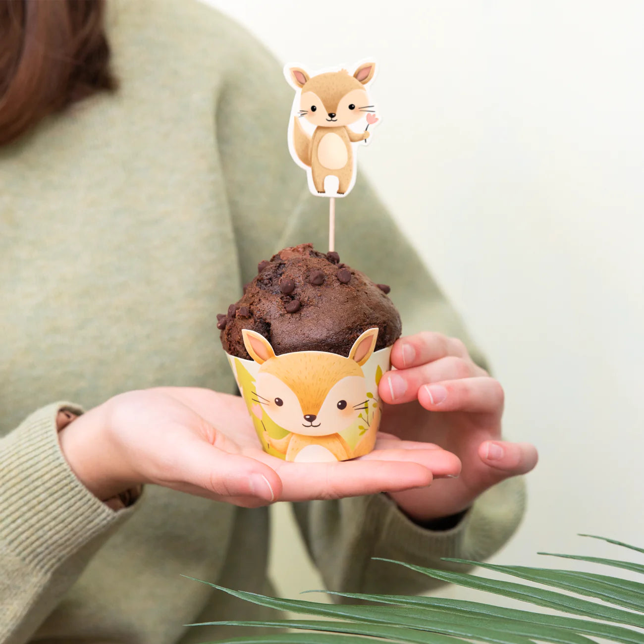 Cupcake toppers Forest friends, paper, 9 pcs.