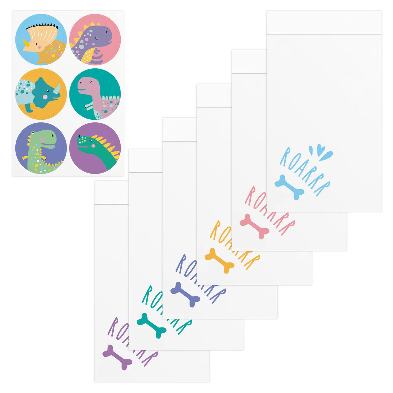 Candy paper bags Dinosaurs, 6 pcs. PartyPal