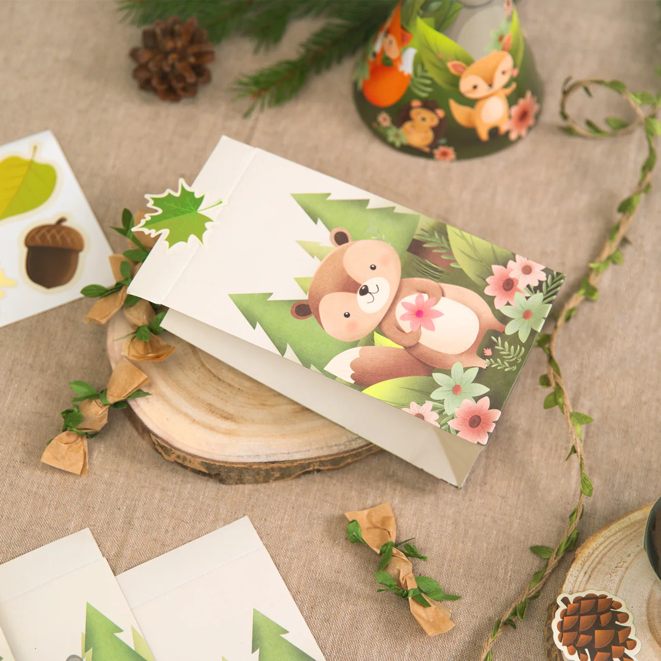 Candy paper bags Forest Friends, 4 pcs. PartyPal