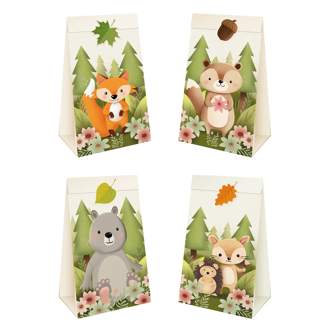 Bolsas de caramelos Amigos del Bosque, 4uds.