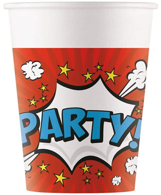 Paper cups Boom Party, 200 ml, 8 pcs PROCOS