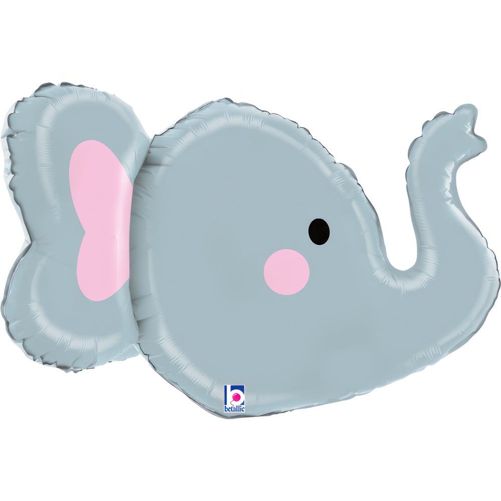 Globo de aluminio con forma de cabeza de elefante, 3D, 34" / 86 cm