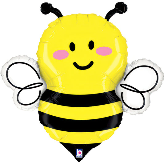 Foil Balloon Bee, 61 cm, perfect for parties, inflates with air or helium, cheerful design.