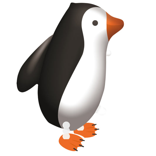 Foil Balloon Penguin, 57x47 cm, inflated with helium, ready to walk on air, perfect for parties and celebrations.