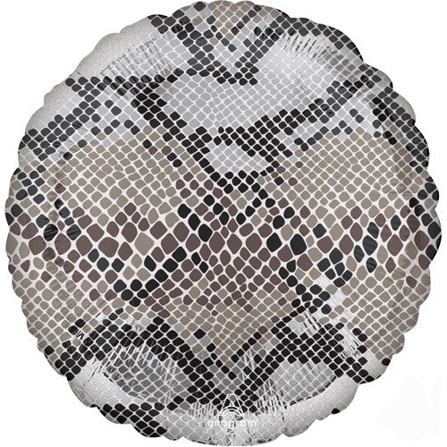 Balão de Foil Pele de Cobra, Cinza, 17" / 43 cm