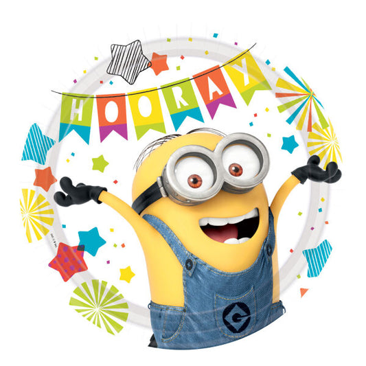 Paper plates "Minions - Despicable Me", 23 cm, 8 pcs Amscan