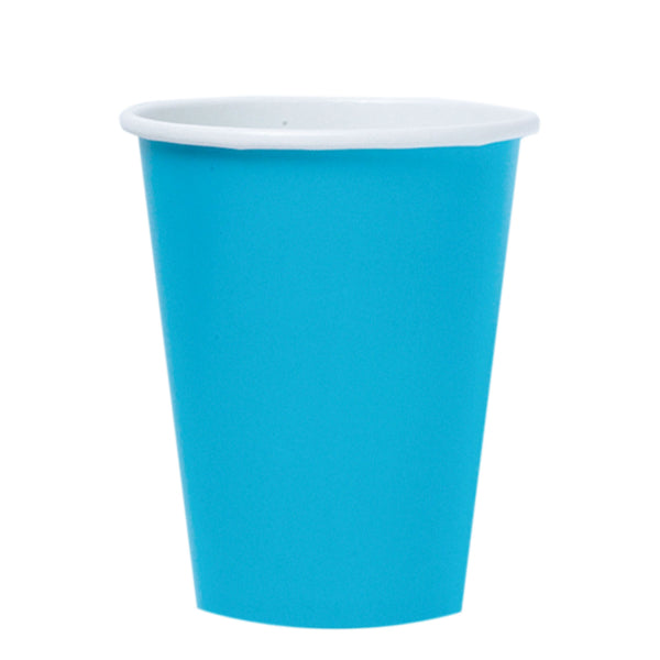Paper cups, light blue, 250 ml, 8 pcs Amscan